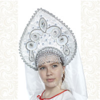 Кокошник Дея, белый