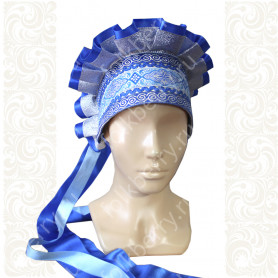 Кокошник Петровна, голубой- фото 1