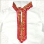 Рубаха Обряд, белый лен с красным - фото 2